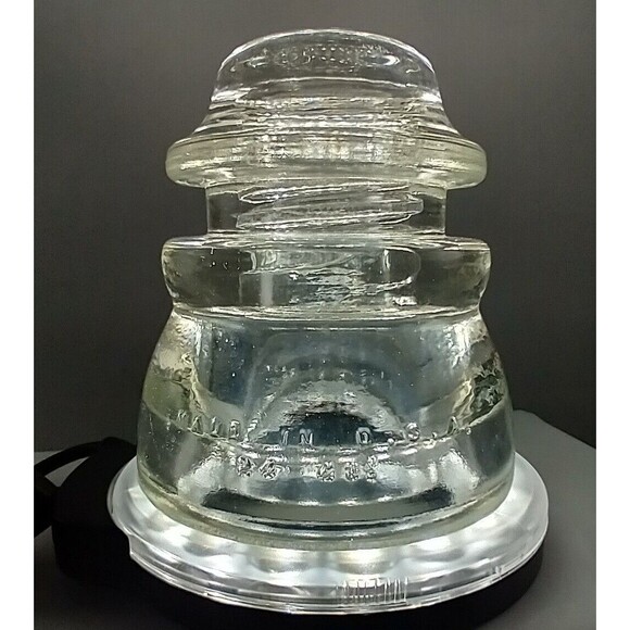 Vintage Hemingray #45 24-48 made in USAClear Glass Insulator. CHIP FREE - Picture 6 of 6